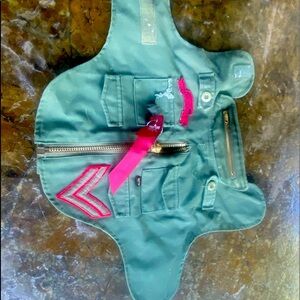 Alpha Industries Dog Flying Jacket Coat Sage Green Size: 12” EUC! + Bonus!